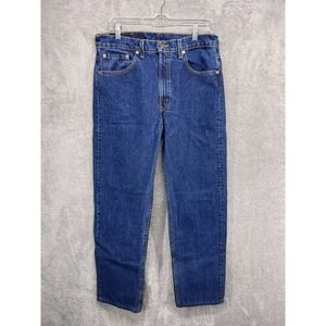 Vintage Levis 505 Jeans Mens 34x34 Blue Denim Regular Straight Leg Made in USA